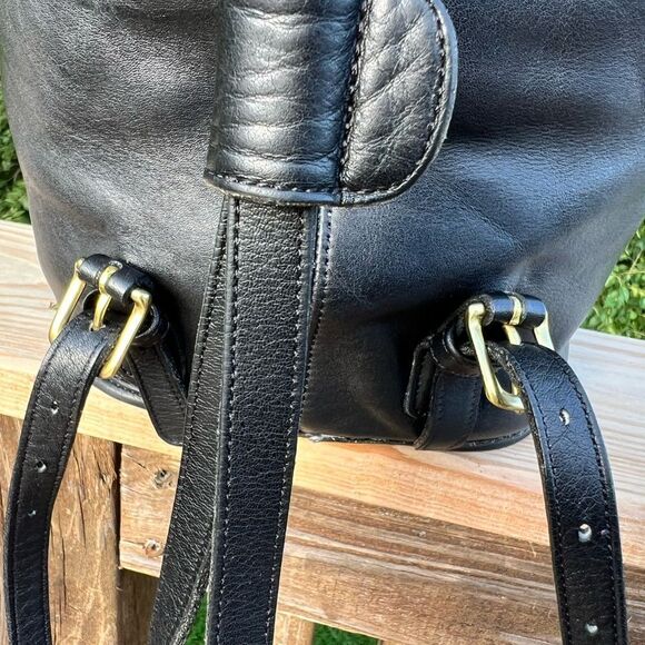 Vintage Coach Top Handle Backpack Bag Original Hang Tag Black 9992 Authentic - Picture 12 of 16